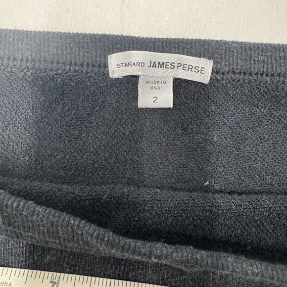James Peres Women’s Vintage Terry Pullover Sweatshirt Dark Gray Boat Neck Size 2 - Picture 9 of 11